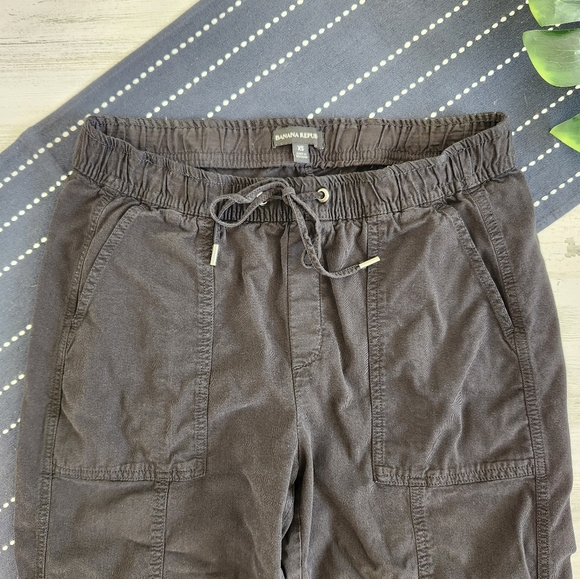 Banana Republic Elastic Waist Wide Leg Pants Black Size Extra Small - Picture 3 of 8